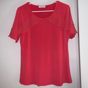 Calvin Klein Blouse | Ruffle Collar & Sleeve